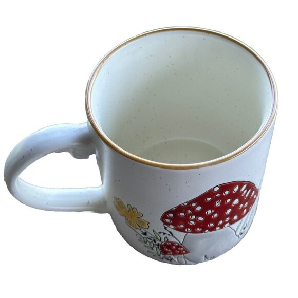 Portobello Mushroom Garden Speckled Stoneware Mug Cup Jumbo 20 oz NEW - Picture 3 of 6